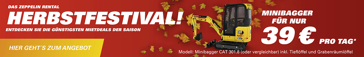 Minibagger Banner