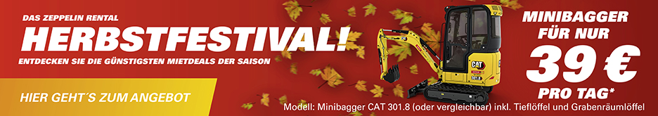 Minibagger Banner